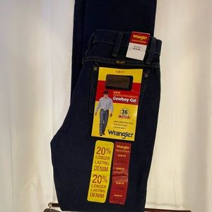 NWT- Wrangler Cowboy Cut Denim Jeans- Slim Fit- Size 30x36